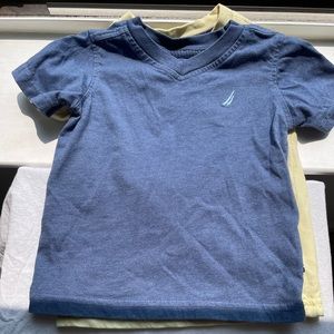 2 Nautica Toddler Boys' V-Neck T-Shirts, 18 months